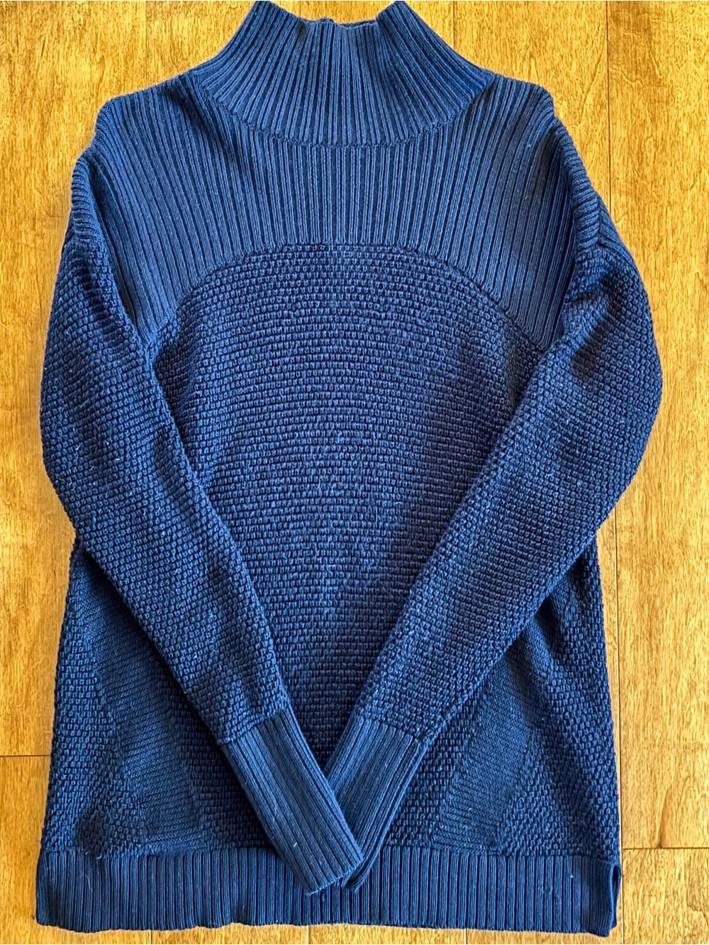 Lululemon Warm & Restore Merino Wool Mock Neck Sweater Navy 8